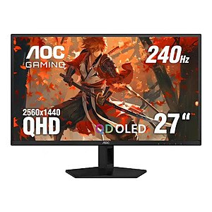 (Refurbished) 27" AOC QHD 240Hz QD-OLED Gaming Monitor (Q27G41ZDF) $255.99 + Free Shipping