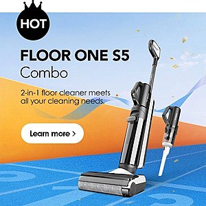 (ebay refurb) Tineco Floor ONE S5 Combo Smart Wet Dry 2-in-1 Cordless Vacuum Cleaner $103.55 + Free S/H