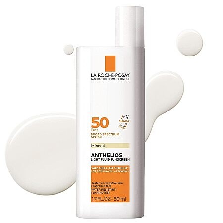 1.7-Oz La Roche-Posay Anthelios Fluid Mineral Face Sunscreen