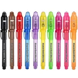 10-Pack SCStyle Invisible Ink Pens w/ UV Light