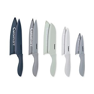 10-Piece Cuisinart Knife Set w/ Blade Guards (Blue Ombre) $14.99 & More + Free Pickup at Macys or Free Shipping on $39+
