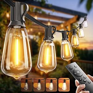 100-ft addlon Waterproof LED Outdoor String Lights with Remote $16.70 @ Amazon $16.99
