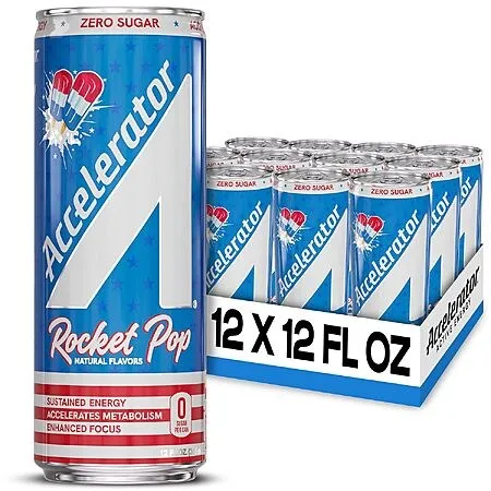 12-Pack 12-Oz Accelerator Active Zero Sugar Energy Drink (Rocket Pop)