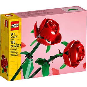 120-Piece LEGO Roses Building Toy (40460) $10.89 + Free Shipping w/ Prime, Walmart+ or on $35+