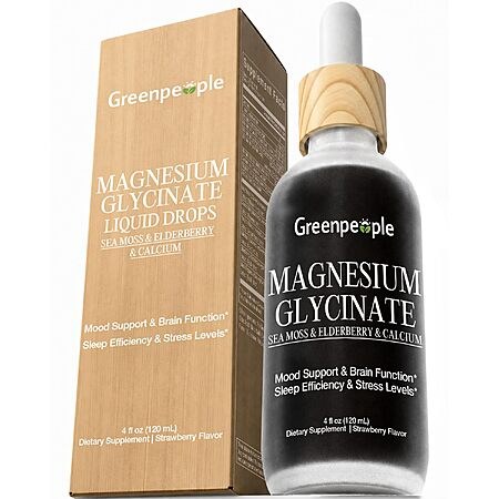 (120ml) GREENPEOPLE Magnesium Glycinate Liquid Drops, 14-in-1 Magnesium Complex with 6 Herbals $9.98
