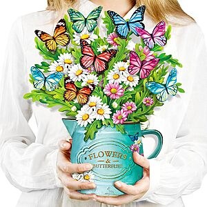 12" Airpark 3D Paper Pop Up Flower Bouquet Card w/ Note Card & Envelope from $4.79 + Free Shipping w/ Prime or on $35+