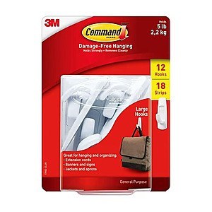 12 pack 3M Command Hooks $3.61