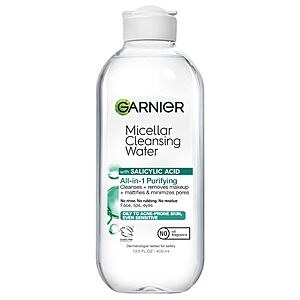 13.5-Ounce Garnier Micellar Water w/ Salicylic Acid Mattifying Facial Cleanser & Makeup Remover $5.45 w/ S&S + Free Shipping w/ Prime or on $35+