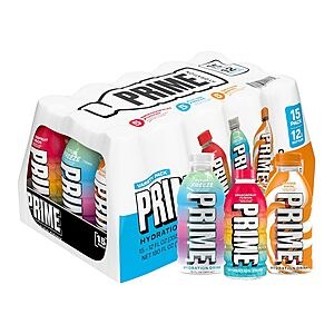 15-Pack 12oz PRIME Hydration Sports Drink Variety Pack w/ Electrolytes & B Vitamins $9.47 w/ S&S + Free Shipping w/ Prime or on $35+