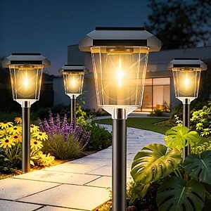 16-Pack Ruboliy Solar Pathway Warm White LED Lights w/ Auto On/Off $26.59 + Free Shipping w/ Prime or on $35+