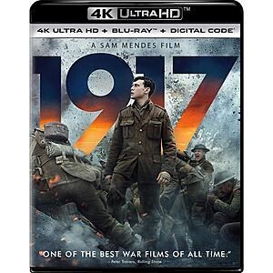 1917 [4K UHD] + Blu Ray + Digital $10.87 Amazon.com