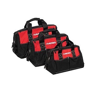 1HUSKY 18 in., 15 in. and 12 in. Tool Bag Combo