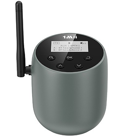 1Mii DS70 Bluetooth 5.3 TV Transmitter for 2 Headphones/Speakers w/ Screen