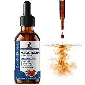 2-Oz iMATCHME Triple Chelated Liquid Magnesium Glycinate Complex Drops Sleep  Supplement w/ L-Theanine & GABA (Strawberry) $7.19 w/ S&S + Free Shipping w/ Prime or on $35+