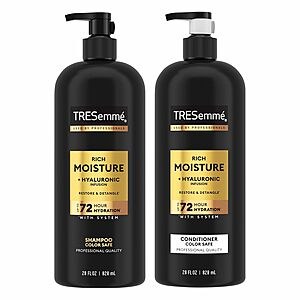 2-Pack 28-Oz TRESemmé Rich Moisture Shampoo & Conditioner Set $5.91 w/ S&S + Free Shipping w/ Prime or on $35+