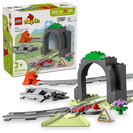 20-Piece LEGO Duplo: Trains - Train Tunnel and Tracks