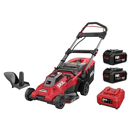 20-Volt 18-Inch SKIL PWR CORE Cordless Push Lawn Mower w/ 4 Ah (Battery and Charger)