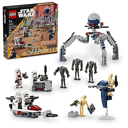 215-Piece LEGO Star Wars Clone Trooper & Battle Droid Battle (75372)
