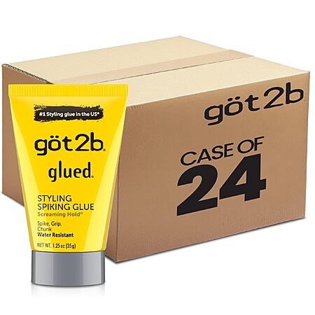 24-Pack 1.25-Oz Got2b Glued Travel-Size Spiking Hair Gel