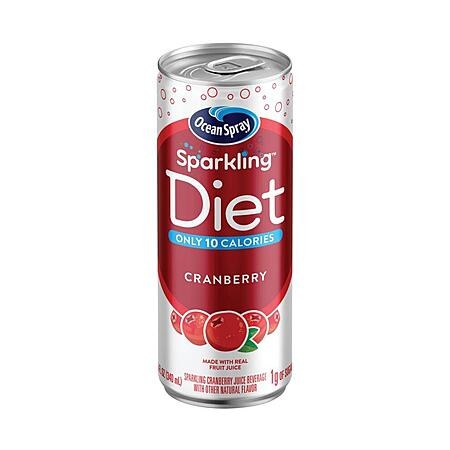 24-Pack 11.5 oz Ocean Spray Sparkling Diet Cranberry Juice Cocktail Cans