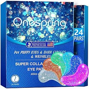24-Pair Onespring Collagen Under Eye Gel Patches $5.27 w/ S&S + Free Shipping w/ Prime or on $35+