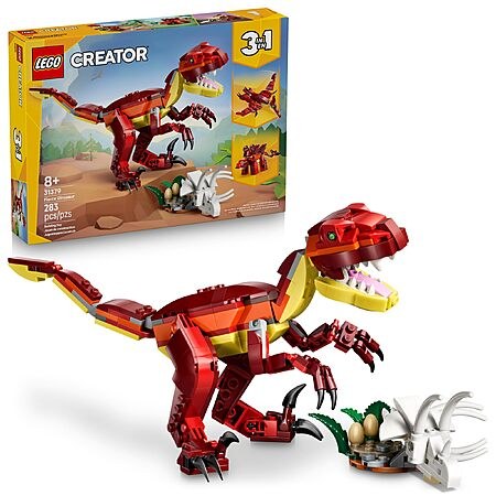 283-Piece LEGO Creator 3 in 1 Fierce Dinosaur Building Toy