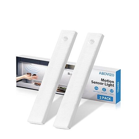 (2 Pack) Abovizo 7.8" 6500K LED Closet Lights Rechargeable, 1800 mAh $8.99