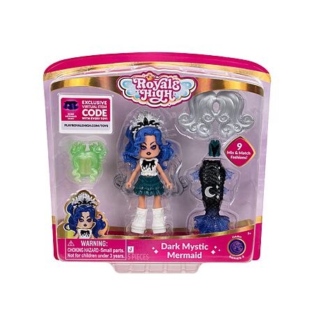3” Royale High Dark Mystic Mermaid Fashion Doll w/ 9 Fashion Accessories