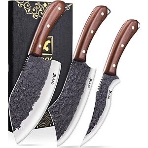 3-Piece OYY Hand Forged Butcher Knife Set  $24.98 + Free Shipping w/ Prime or on $35+