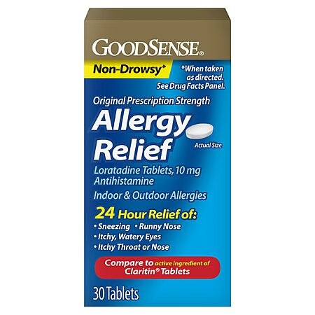 30-Count 10 mg GoodSense Loratadine Allergy Relief Tablets