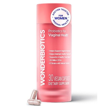 (30 CT) WonderBiotics Vaginal Health Probiotics - 20B CFU with Cranberry $19.95