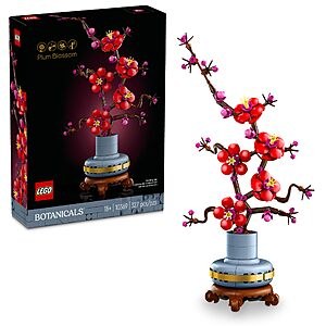 327-Pc LEGO Icons Plum Blossom Flower Décor Building Set $23.99 + Free Shipping w/ Prime or on $35+