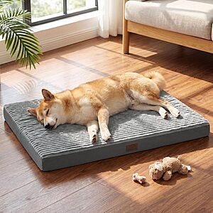 35"x22" Bedsure ComfyFleece Orthopedic Large Dog Bed w/ Removable Washable Cover (Charcoal Grey) $17.99 + Free Shipping w/ Prime or on $35+