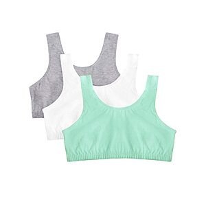 3 Fruit of the Loom Women's Cotton Tank Bras for $10.49