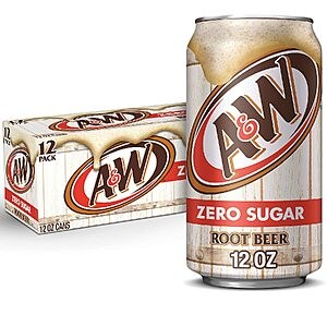 3 x A&W Zero Sugar Root Beer Soda, 12 fl oz cans, 12 pack  $15.05 MBUY S&S