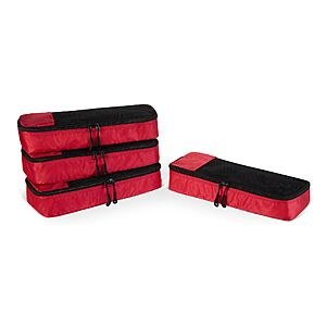 4-Piece Amazon Basics Packing Travel Organizer Slim Cubes Set (Red) $5.81