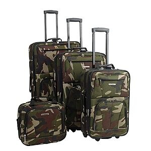 4-Piece Rockland Softside Expandable Luggage Set (14" Tote/19"/24"/28", Camo) $71 + Free Shipping