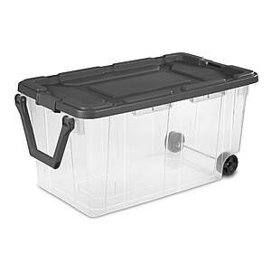 40-Gallon Sterilite Extra-Large Wheeled Storage Bin w/ Latch Lid & Pull Handle (Dark Gray) $17.97 + Free Shipping w/ Walmart+ or on $35+