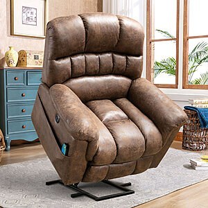 41.3'' Wide Extra Large Power Lift Recliner Chair with Soothing Heat & Massage $370
