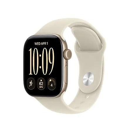 42mm Apple Watch Series 12 GPS Smartwatch (Light Gold Aluminum Case w/ Sport Band)