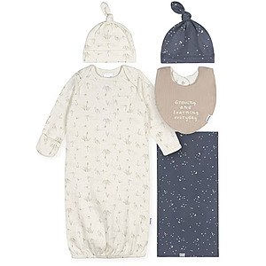5-Piece Gerber Baby 0-6 Months Gift Set (Gown, Cap, Bib, Swaddle, Blanket & Headband, Various Colors) $7 + Free S&H w/ Walmart+ or on $35+
