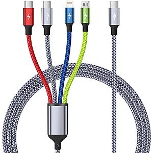 5-ft MPATIBY 4-in-1 USB-C Multi Charging Cable w/ Dual USB-C, Lightning & Micro USB $3.63 + Free Shipping w/ Prime or on $35+