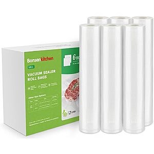 6-Countt 11" x 16' Bonsenkitchen Vacuum Sealer Rolls $8.49 + Free Shipping w/ Prime or on $35+