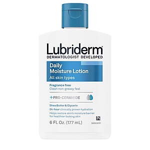 6-Oz Lubriderm Daily Moisture Lotion (Fragrance Free) $2.29 at Walgreens w/ Free Store Pickup on $10+