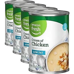 62.8c ea or less S&S WYB 4+ Amazon Grocery 10oz Condensed Soups, choice of 5,   (Chix Noodle, Cream of Celery/Chix/Mushroom/LowFat Mush and Tomato)