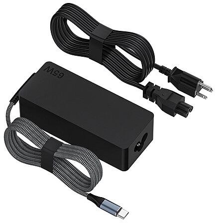 65W Yuncaiiz USB-C Laptop Charger for Lenovo ThinkPad, Yoga, ThinkBook & Chromebook