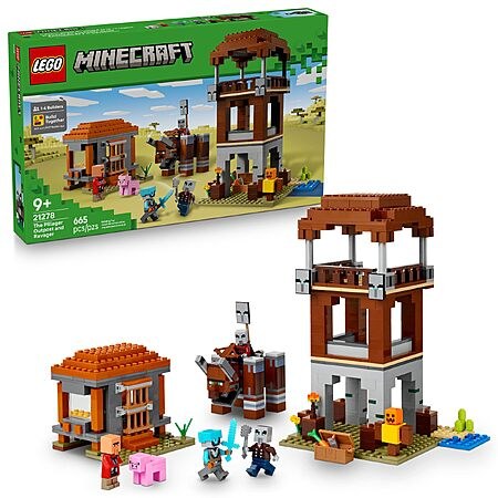 665-Piece LEGO Minecraft - The Pillager Outpost and Ravager