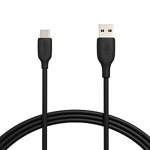 6' Amazon Basics USB-C to USB-A 2.0 Charging Cable (Black) $3.39 + Free Shipping w/ Prime or on $35+