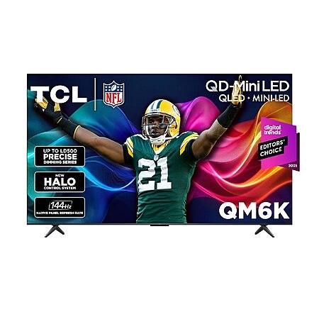 85" TCL QM6K 4K QD-Mini LED QLED Smart Google TV w/ 144Hz