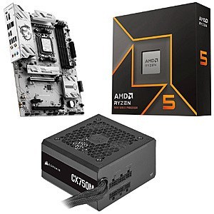 AMD Ryzen 5 9600X CPU + MSI B850 GAMING PLUS WIFI6E MB + 750W CORSAIR CX-M 80 PLUS BRONZE Semi-Modular PSU $270 + Free Shipping